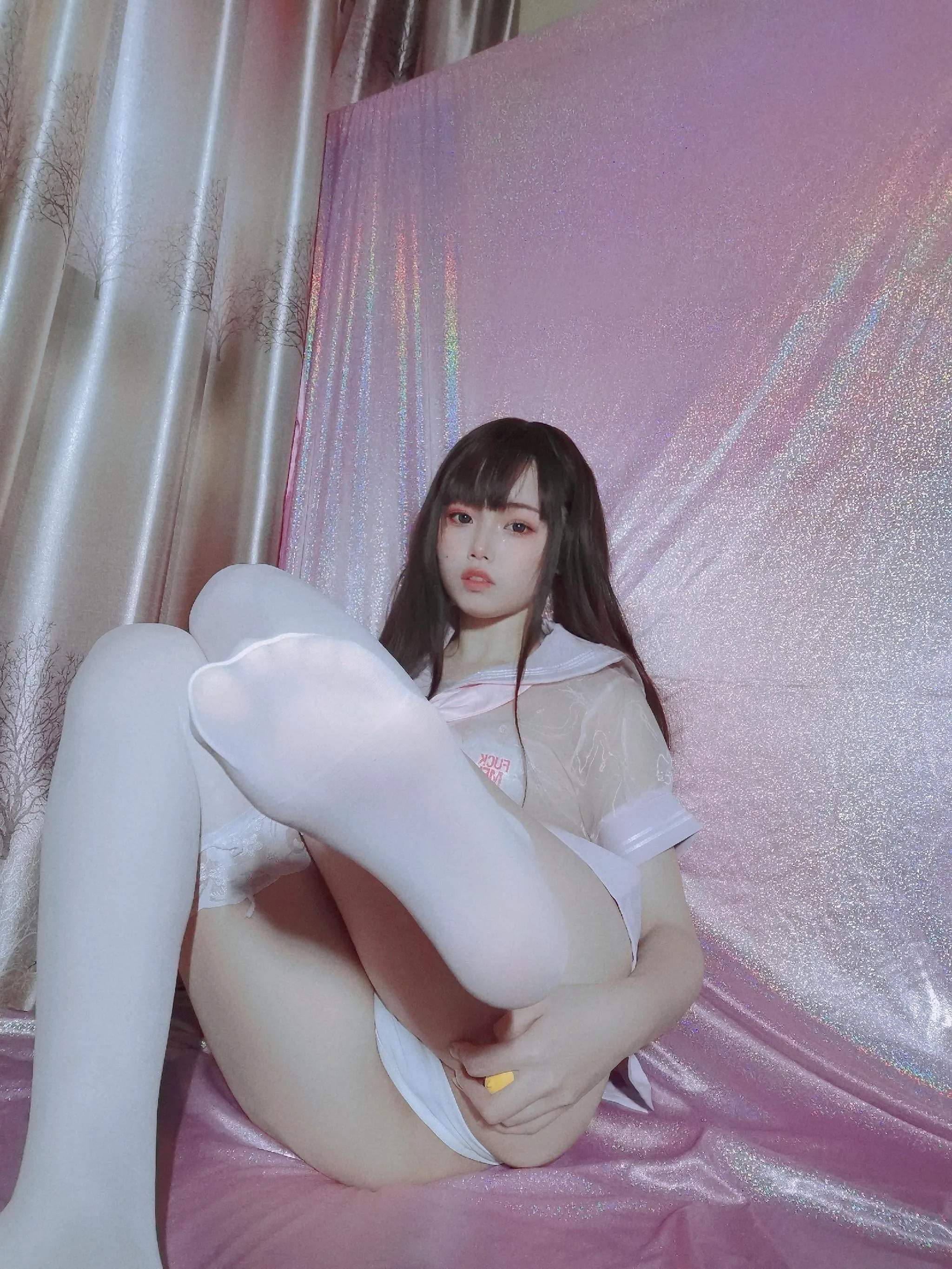 七月喵子 – NO.17 粉嫩的水手服 [48P]插图7